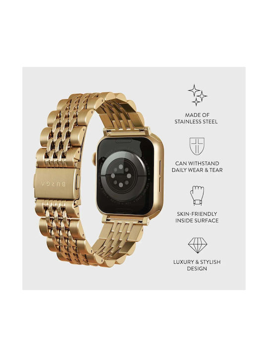 Burga Λουράκι Χρυσό (Apple Watch 4/5/6/7/8/9/10/11, SE, Ultra) Burga Λουράκι Χρυσό (Apple Watch 4/5/6/7/8/9/10/11, SE, Ultra)