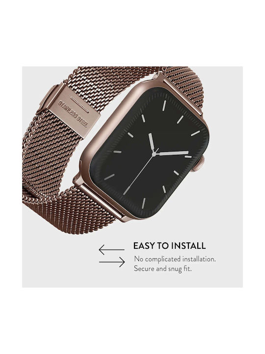 Burga Armband Rostfreier Stahl Rose Gold (Apple Watch 4/5/6/7/8/9/10/11 - SE (1/2/3))