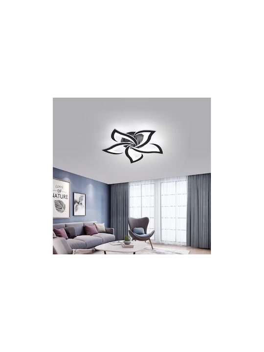 Lightplanet Smart Πλαφονιέρα Οροφής 58εκ. Μαύρη με Ενσωματωμένο LED