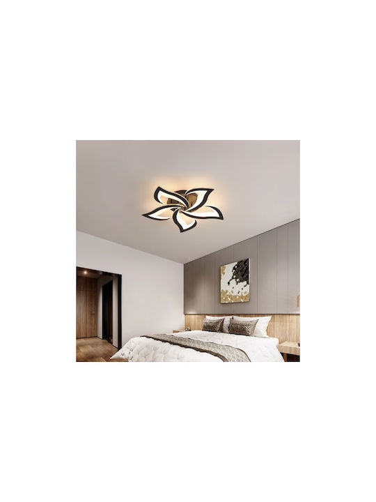 Lightplanet Smart Πλαφονιέρα Οροφής 58εκ. Μαύρη με Ενσωματωμένο LED