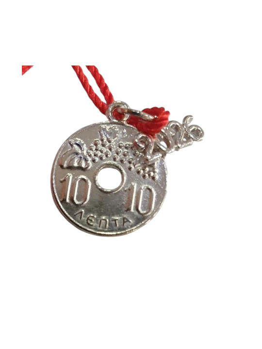 Kalliopi Silver Handmade Hanging Lucky Charm Silver 2026 2x2cm 1pcs