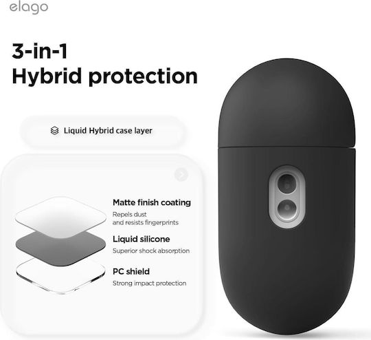 Elago Liquid Hybrid Strap Case Case in Black color for Apple AirPods Pro 3