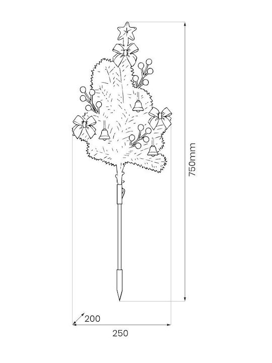 Eko Light Beleuchtetes LED Dekoration Baum 1W Y75cm Weiß