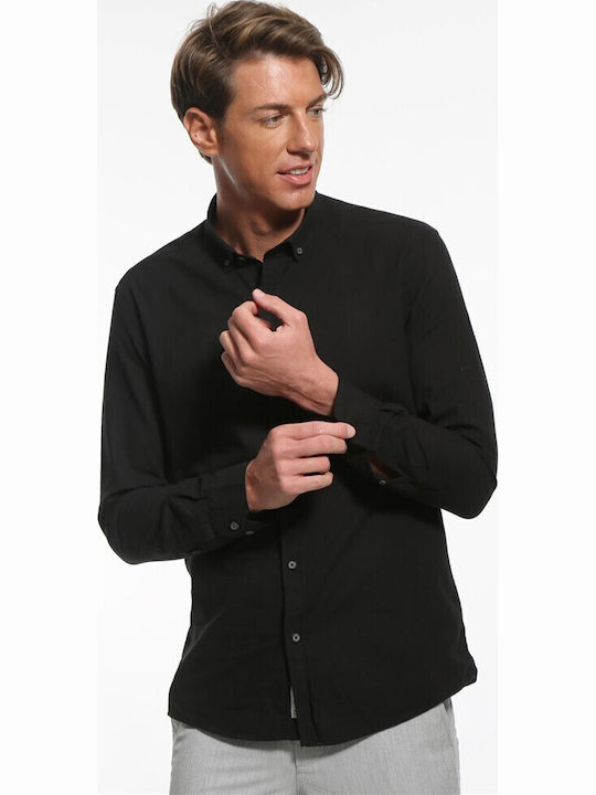 Langärmlig Hemd Schwarz