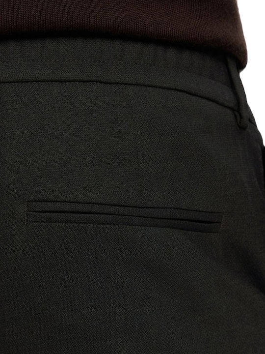 Pantaloni Elastic cu Croială Normală Black