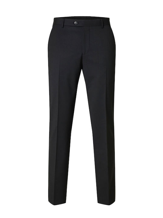 Hose Anzug Elastisch in Schlanker Passform Black