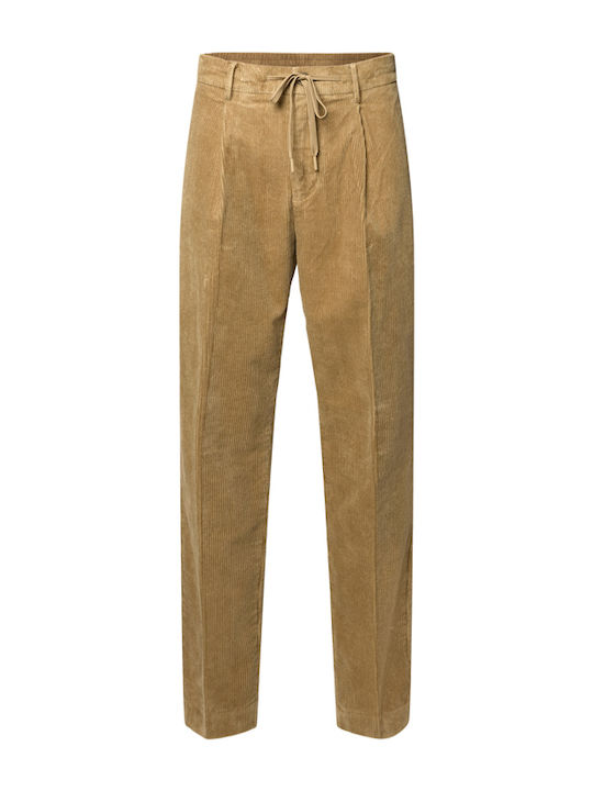 Pantaloni Bărbați Elastici Regular Fit Bej