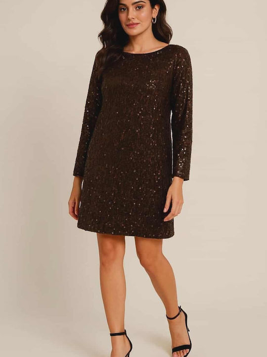 Mini Abendkleid Samt Braune
