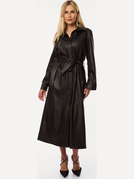 Rochie Din Piele Neagră