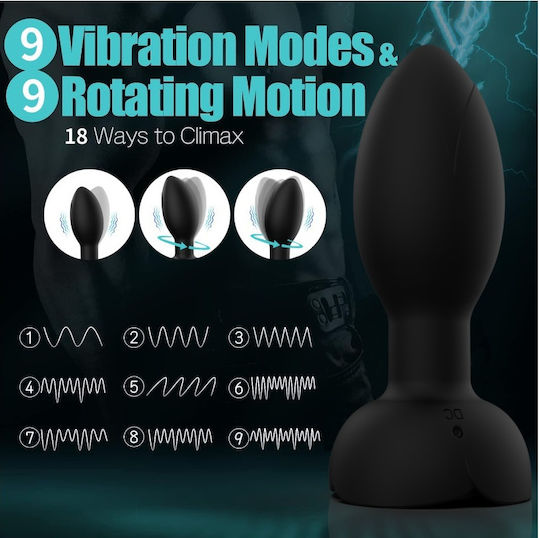 Ophelia's Dream Anal Plug with Wireless Functionality and Vibration Black
