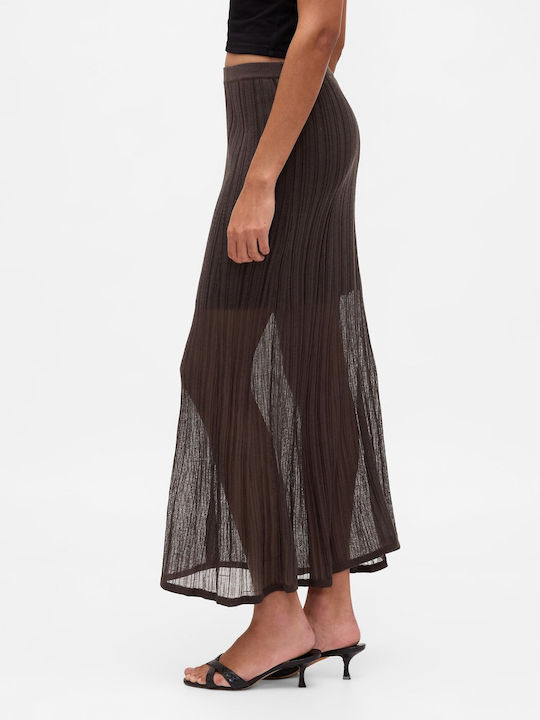 High-waisted Maxi Skirt Terra Brown