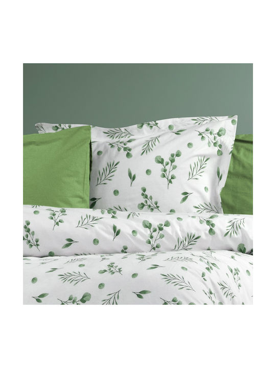 Dimcol Σετ Μαξιλαροθήκες με Φάσα Green 50x70εκ.