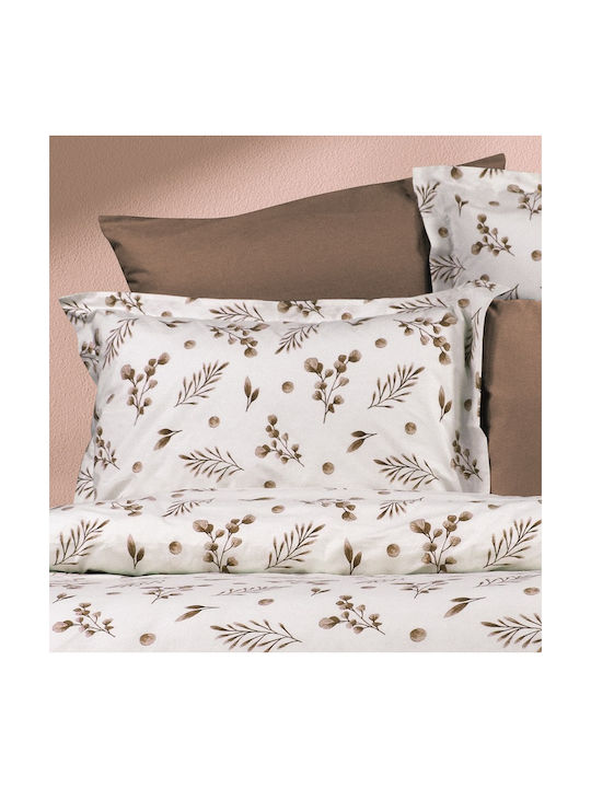 Dimcol Kissenbezug-Set mit Umschlagumschlag Beige 50x70cm.