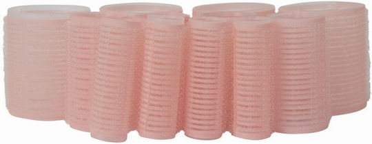 Velcro Hair Rollers Pink 12 Pieces Voluminous Blow Out Look By Upper Canada
