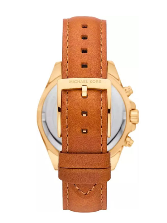 Michael Kors Мъжки Часовник На Батерия С Кафява Метална Гривна Michael Kors Мъжки Часовник На Батерия С Кафява Метална Гривна