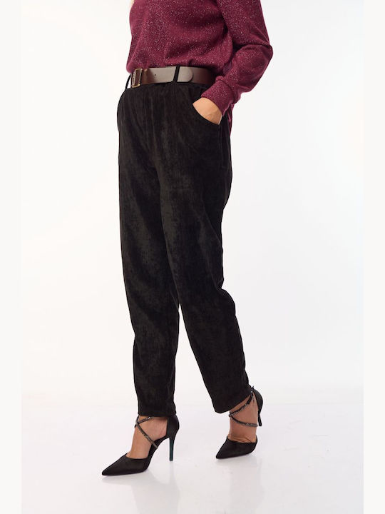 Damen Stoff Hose Black