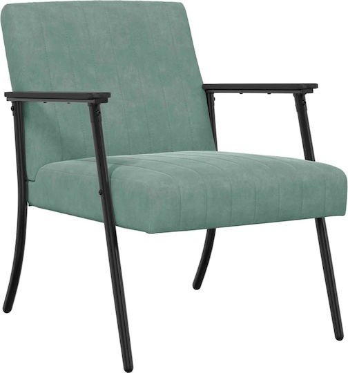 Velvet Armchair Light Blue 59x75x78cm