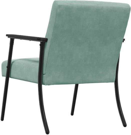 Velvet Armchair Light Blue 59x75x78cm