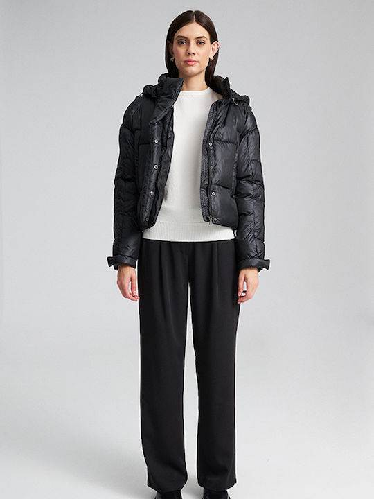 Jachetă de femei Puffer Black