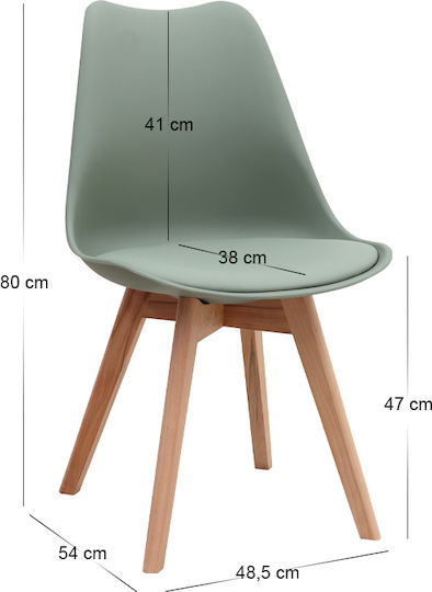 Viva Dining Room Polypropylene Chair Physical 48.5x54x80cm