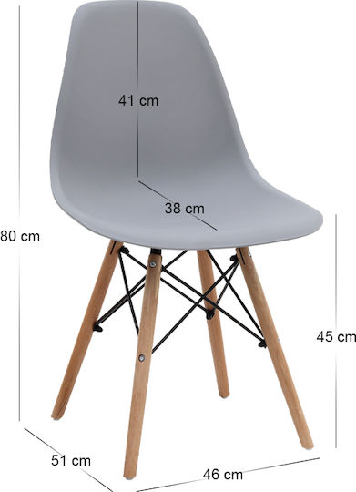 Nova Stühle Speisesaal Grey 1Stück 46x51x80cm