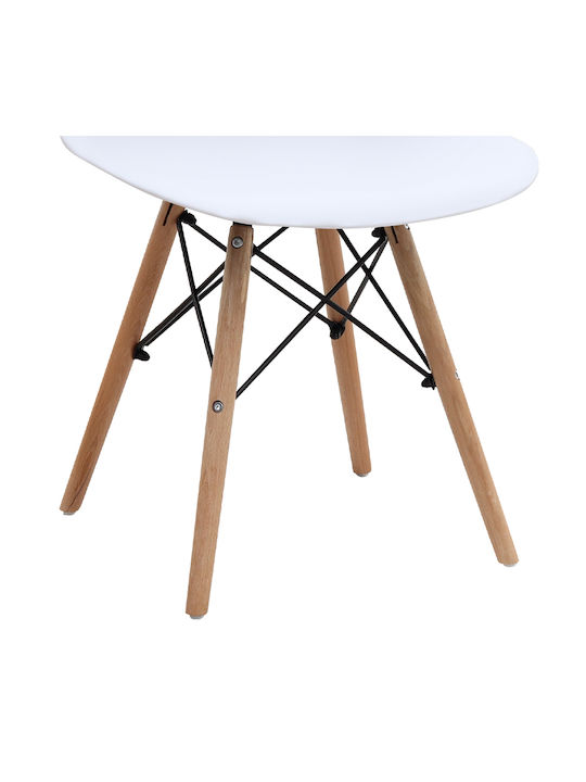 Nova Dining Room Polypropylene Chair White - Natural 46x51x80cm