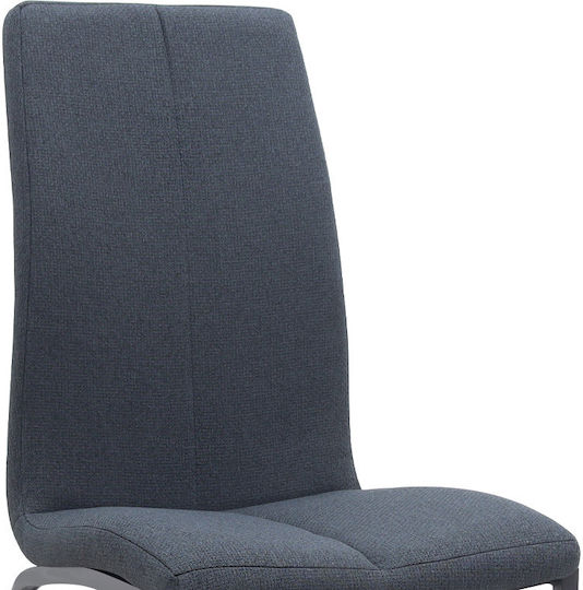 Fina Dining Room Fabric Chair Anthracite - Black 43x58x95cm