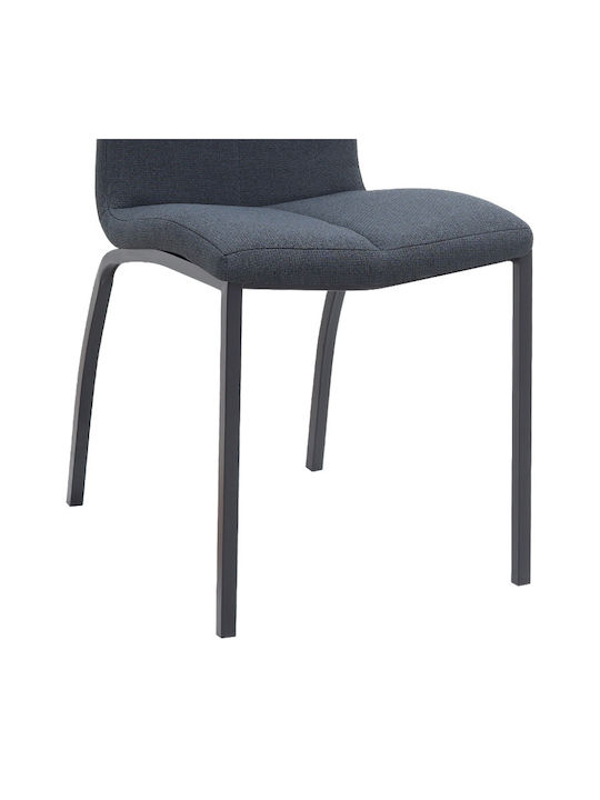 Fina Dining Room Fabric Chair Anthracite - Black 43x58x95cm