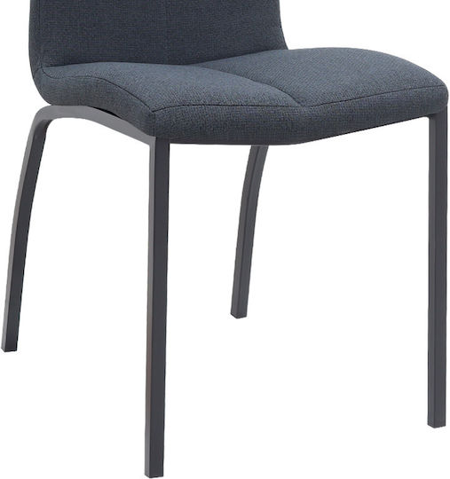 Fina Dining Room Fabric Chair Anthracite - Black 43x58x95cm