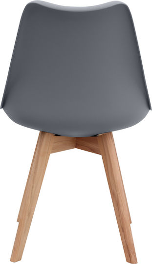 Viva Dining Room Polypropylene Chair Grey - Natural 48.5x54x80cm
