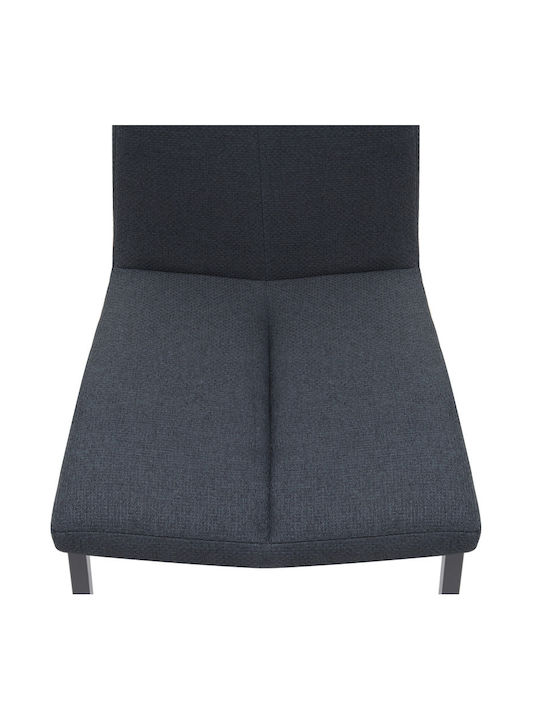 Fina Dining Room Fabric Chair Anthracite - Black 43x58x95cm