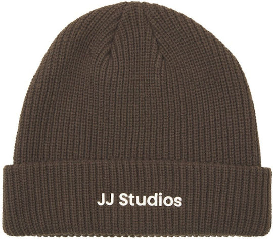 Beanie Männer Beanie Gestrickt in Braun Farbe