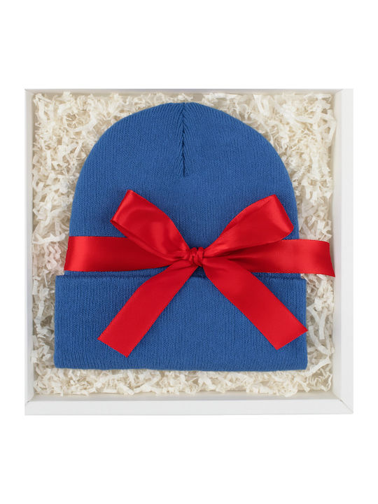 Beanie Unisex Beanie Knitted in Blue color