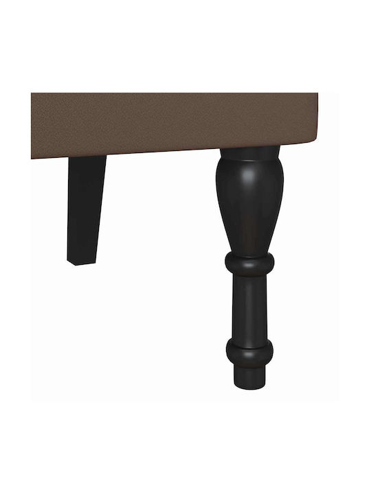 Διθέσιος Καναπές Δερματίνη Καφέ 120.5x65x75εκ.