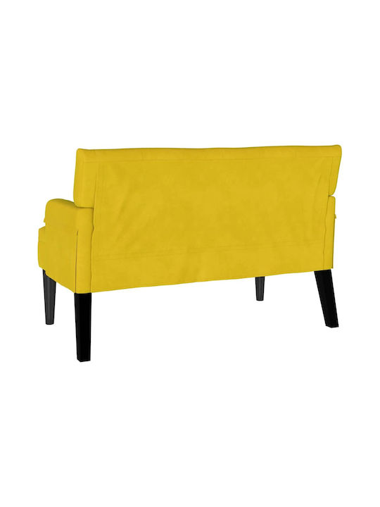 Canapea Cu Două Locuri Din Catifea Galbenă 112x65.5x75cm