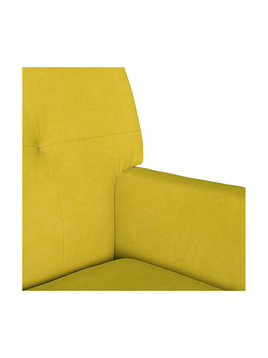 Canapea Cu Două Locuri Din Catifea Galbenă 112x65.5x75cm