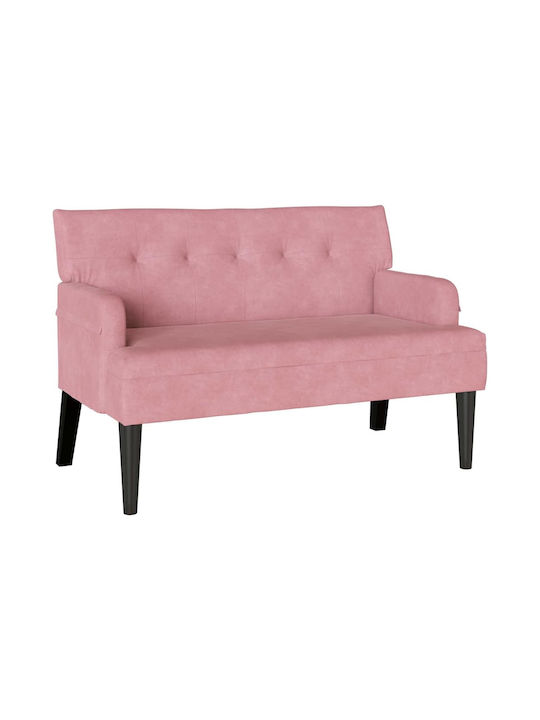 Canapea Cu Două Locuri Din Catifea Roz 112x65.5x75cm