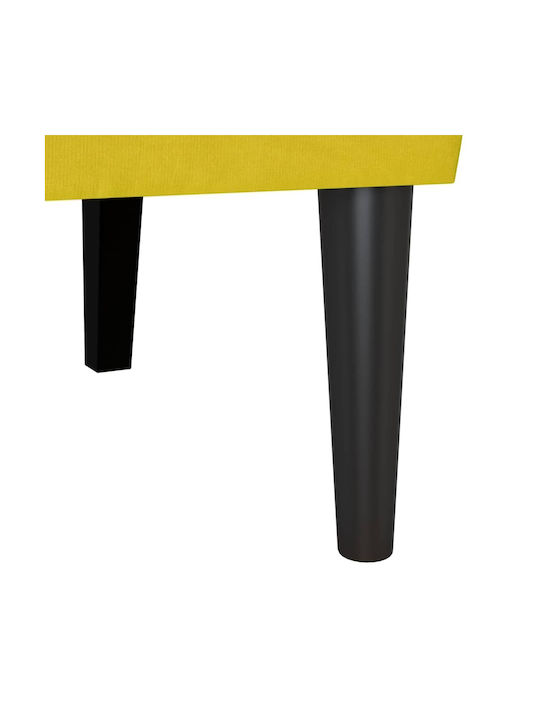 Canapea Cu Două Locuri Din Catifea Galbenă 112x65.5x75cm