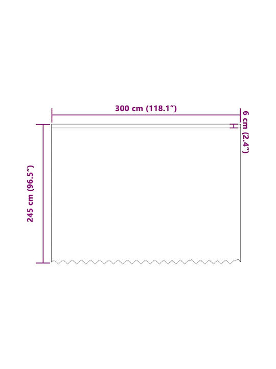 vidaXL Перде за Прозорец с Презрамки Бяло 300x245см