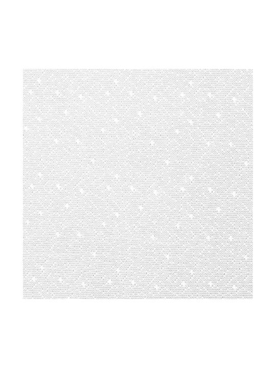 vidaXL Перде за Прозорец с Презрамки Бяло 500x120см