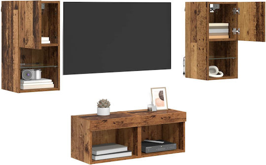 Животно помещение ТВ единица Old Wood с Осветление Д30.5xШ30xВ60бр