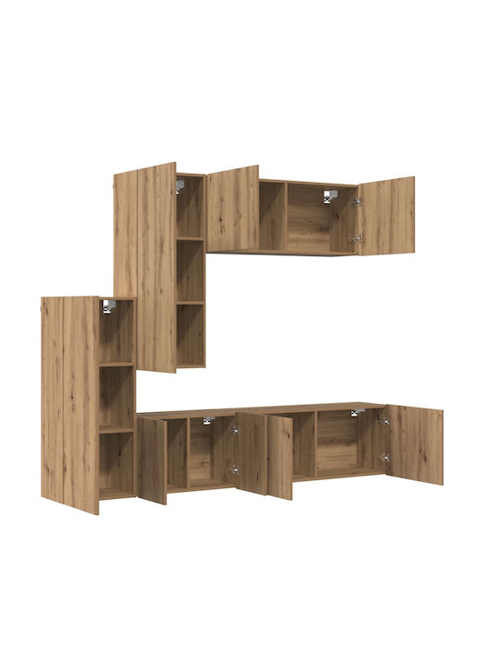 Living Room TV Unit Artisan Oak L40.5xW30xH102cm
