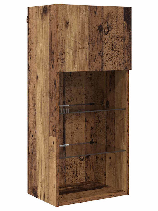 Wohnzimmer TV-Einheit Black Beech mit Beleuchtung L100xB30xH40cm