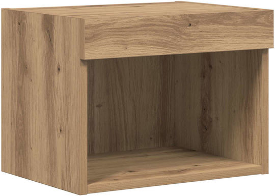Living Room TV Unit with Lighting Black Beech L40xW30xH30cm