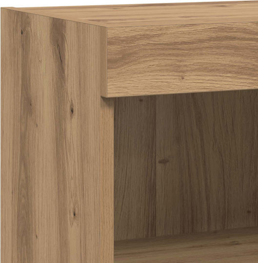 Living Room TV Unit with Lighting Artisan Oak L30.5xW30xH60cm