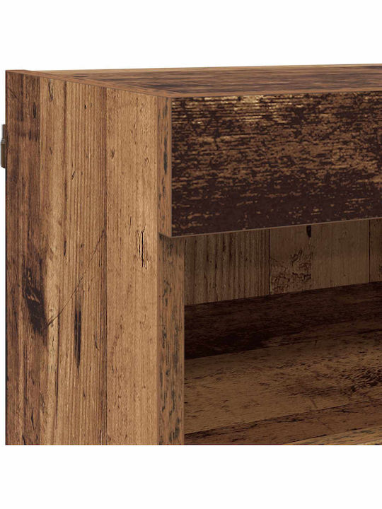Living Room TV Unit with Lighting Old Wood L30.5xW30xH104cm