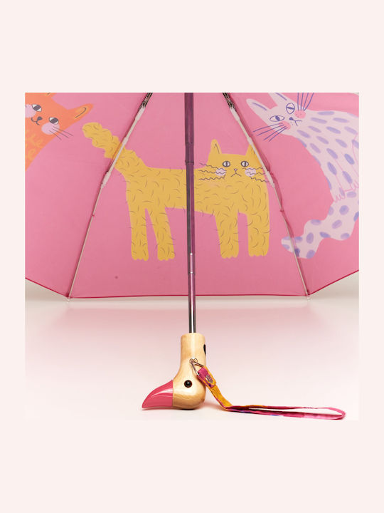 Original Duckhead Automatic Windproof Compact Fuchsia Rain Umbrella