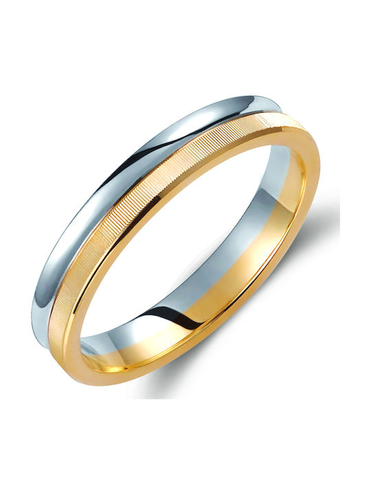 Valauro Βέρες Δίχρωμες Χρυσό 9κ – Πάχος 3.50mm