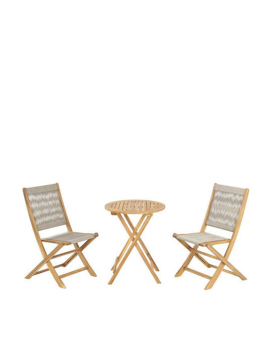 Garten- und Outdoor-Möbelsets für kleinen Raum 3 Stück Καρυδί
