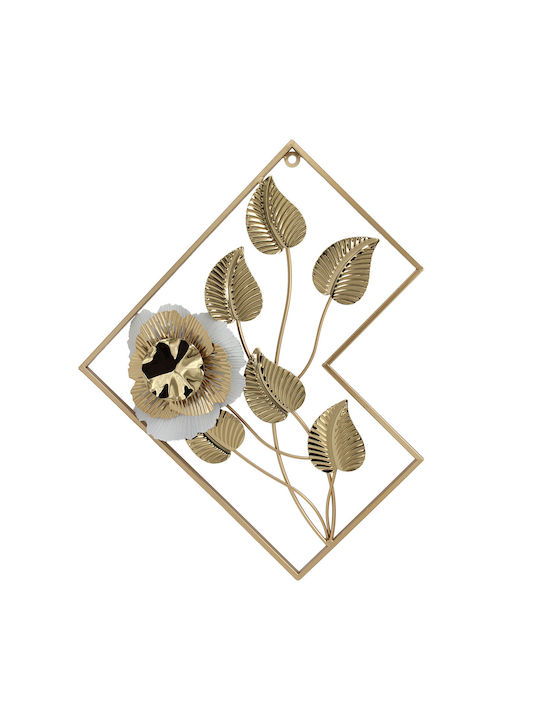 Keskor Wall Decor Gold Made of Metallic 123x5x56cm